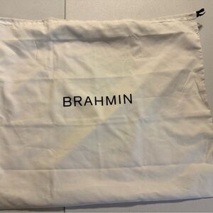 Brahmin drawstring white 18x21 large dust bag purse shoe pouch storage